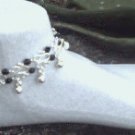 Anklet Hematite Beads On Silver - TBM-HA-001