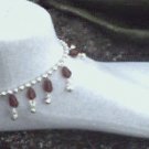 Anklet Purple Stone With Tiny Bells - TBM-A-001