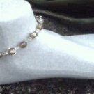 Anklet Gold Crystals On Silver Jewelers Wire -TBM-A-004