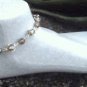 Anklet Gold Crystals On Silver Jewelers Wire -TBM-A-004