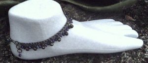 Anklet With Royal Blue Stones & Black Bells - TBM-A-005