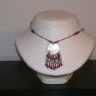 Glass Ruby & Round Mother Of Pearl - TBM-MOPN-004