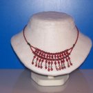 Glass Red Beads Choker / Necklace - TBM-BBN-007
