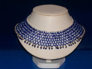 Choker Royal Blue Funnel Beads - TBM-BBN-018