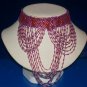 Choker Red & Purple Seed Beads -TBM-BBN-001