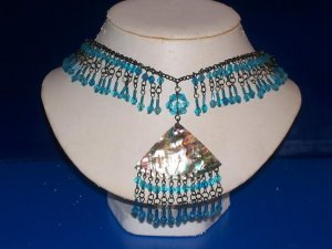 Faceted Blue Zircon Choker -  TBM-SCC-007
