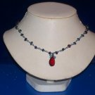 Necklace Red Garnet Gemstone Chips - TBM-SCN-003