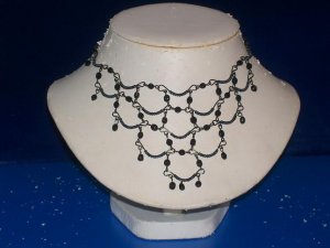 Necklace / Choker Black Onyx & Gem Stones - TBM-GSN-027