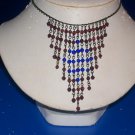 Necklace / Choker Amethyst & Blue Capri -TBM-SCNC-013