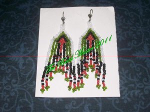 Western Design Earrings  4" Long - TBM-BE-010