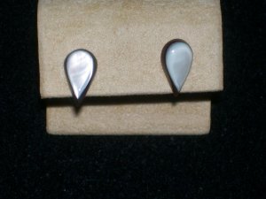 Black Mother Of Pearl Post Earrings - TBM-MOPE-006