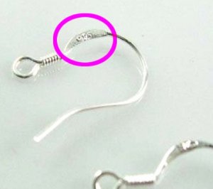 Per Pair  Earring French Hooks 2 mm Coil - TBM-SSFH-001