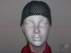Beaded Hat  Hematite - Black --- TBM-HBP-033