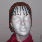 Beaded Caps- Black & Orange ---TBM-BHP-026