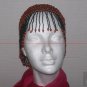 Beaded Caps- Black & Orange ---TBM-BHP-026