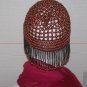 Beaded Caps- Black & Orange ---TBM-BHP-026