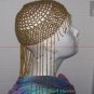 Long Hand Beaded Head Piece - Gold & Black - TBM-BHP-038