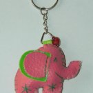Cute pink elephant key ring