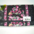 Naraya Black Flowery Comestic Bag with mirror