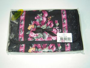 Naraya Black Flowery Comestic Bag with mirror