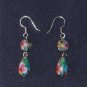 Oriental Dangle Skyblue Cloisonne Earrings
