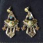 Elegant Victorian Green Dangle Earrings