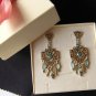 Elegant Victorian Amber Dangle Earrings