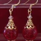 Handblown glass ornament earrings