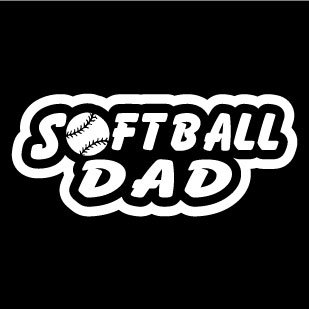 Softball Dad Vinyl Decal window sticker