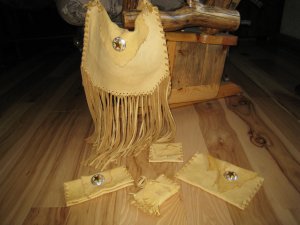 CUSTOM WESTERN LEATHER PURSE WITH MATCHING ACCESSORIES