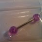 Purple Glitter Tongue Ring