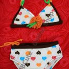 B10002 Baby Cute Heart Pattern Mini Bikini