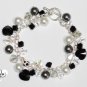 Black And White Sterling Silver Swarovski Bracelet