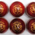 CLUB play Leather Cricket Balls - 5.5 Oz, Genuine Leather - 6 Pieces