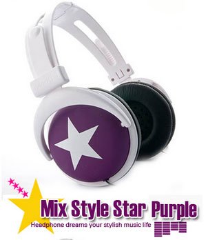 Japanese authentics Mix-style headphone Purple