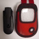 LG VX3450 VX 3450 RED/BK shell pouch Holster Flip Case