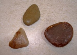 Three Used Litle Rocks From Our River.