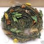 #014 - 6-inch Natural Twig Bird Nest w/Feathers Shells