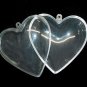 Lot of 6 Acrylic Heart Containers 3" x 3" each  Crafts