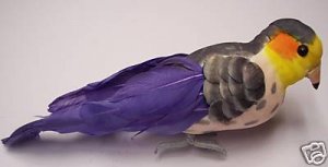 Large Feathered PARROT Artificial Bird - 607