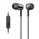 Sony Earbuds, in-Ear Headphones and Volume Control, Built-in Mic Earphones, Black (MDREX155AP/B)