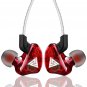 QKZ CK5 In Ear Earphone Stereo Sport Headset for Computer/tablet/laptop/Mobile / PS4 (Red)