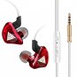 QKZ CK5 In Ear Earphone Stereo Sport Headset for Computer/tablet/laptop/Mobile / PS4 (Red)