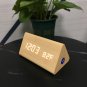 Wooden alarm clock triangle shaped Temperature Voice control Desk clock - Bamboo (2020 UPDATED)