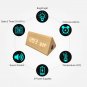Wooden alarm clock triangle shaped Temperature Voice control Desk clock - Bamboo (2020 UPDATED)