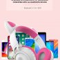 Cat Ear Colorful Light Up Bluetooth Headphones, Noise-Cancelling Folding - Pink