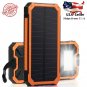 2020 Waterproof Solar Power Bank 900000mah Portable External Battery Charger- US