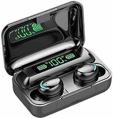 TWS BTH-F9-5 True Wireless Smart Touch Earbuds With Power Bank and Easy Pair.