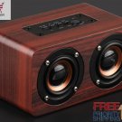 Retro Wooden Bluetooth Speaker, Wireless Dual 5W Loudspeakers 3D Surround Sound