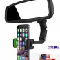360Â° Rearview Mirror Phone Holder Multifunctional Adjustable Rotating Cradle